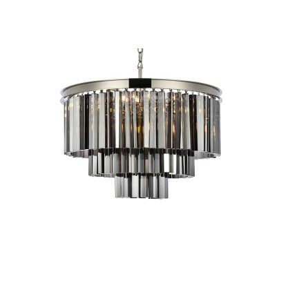Elegant Urban Classic Sydney Collection Pendant Lamp - Polished Nickel/Silver, L 26" (1201D26PN-SS-RC)