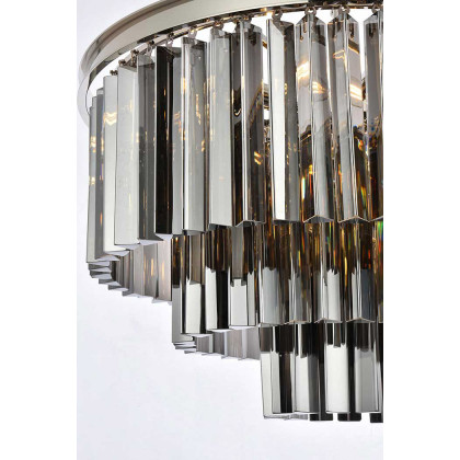 Elegant Urban Classic Sydney Collection Pendant Lamp - Polished Nickel/Silver, L 26" (1201D26PN-SS-RC)