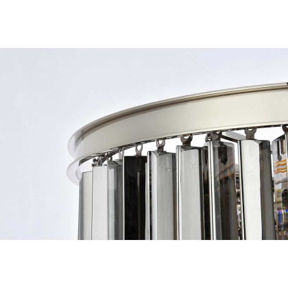 Elegant Urban Classic Sydney Collection Pendant Lamp - Polished Nickel/Silver, L 26" (1201D26PN-SS-RC)