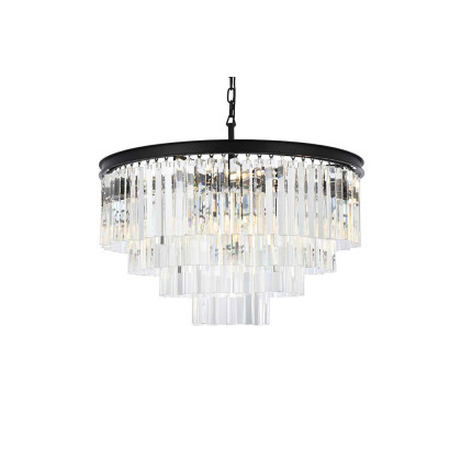 Elegant Urban Classic Sydney Collection Pendant Lamp - Matte Black, L 32" (1201D32MB-RC)