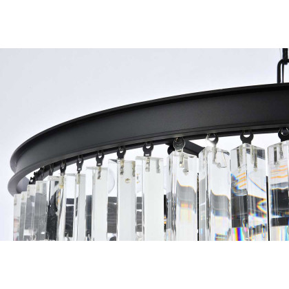 Elegant Urban Classic Sydney Collection Pendant Lamp - Matte Black, L 32" (1201D32MB-RC)
