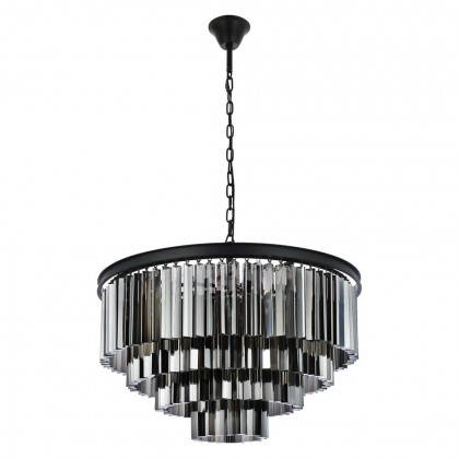 Elegant Urban Classic Sydney Collection Pendant Lamp - Matte Black/Silver, L 32" (1201D32MB-SS-RC)