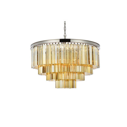 Elegant Urban Classic Sydney Collection Pendant Lamp - Polished Nickel/Gold, L 32" (1201D32PN-GT-RC)