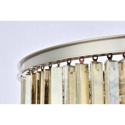 Elegant Urban Classic Sydney Collection Pendant Lamp - Polished Nickel/Gold, L 32" (1201D32PN-GT-RC)