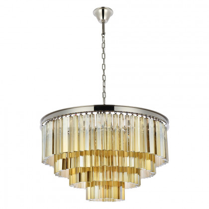 Elegant Urban Classic Sydney Collection Pendant Lamp - Polished Nickel/Gold, L 32" (1201D32PN-GT-RC)