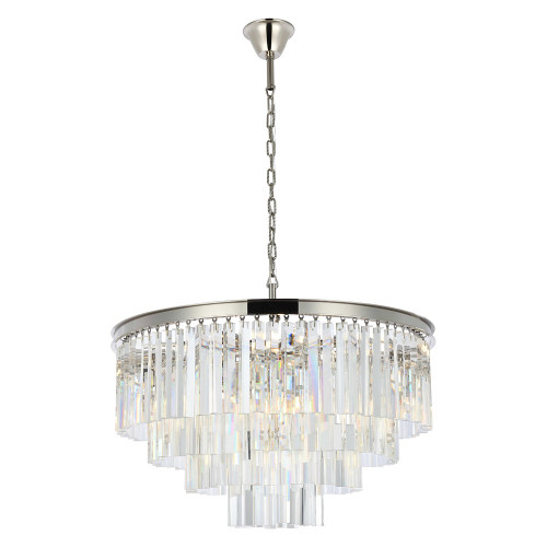 Elegant Urban Classic Sydney Collection Pendant Lamp - Polished Nickel, L 32" (1201D32PN-RC)