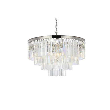 Elegant Urban Classic Sydney Collection Pendant Lamp - Polished Nickel, L 32" (1201D32PN-RC)