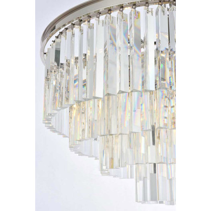 Elegant Urban Classic Sydney Collection Pendant Lamp - Polished Nickel, L 32" (1201D32PN-RC)
