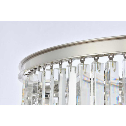 Elegant Urban Classic Sydney Collection Pendant Lamp - Polished Nickel, L 32" (1201D32PN-RC)