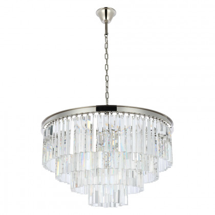 Elegant Urban Classic Sydney Collection Pendant Lamp - Polished Nickel, L 32" (1201D32PN-RC)
