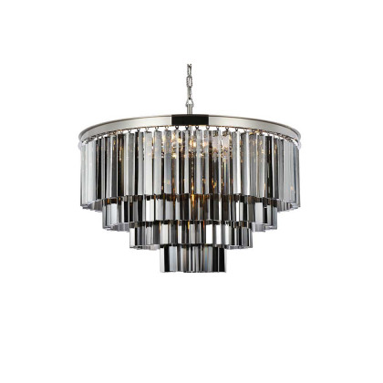 Elegant Urban Classic Sydney Collection Pendant Lamp - Polished Nickel/Silver, L 32" (1201D32PN-SS-RC)