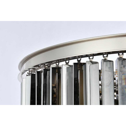 Elegant Urban Classic Sydney Collection Pendant Lamp - Polished Nickel/Silver, L 32" (1201D32PN-SS-RC)