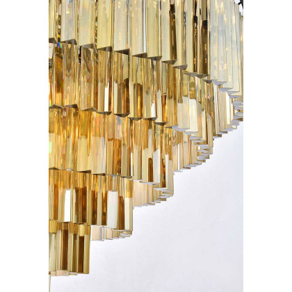 Elegant Urban Classic Sydney Collection Pendant Lamp - Matte Black/Gold, L 44" (1201D44MB-GT-RC)