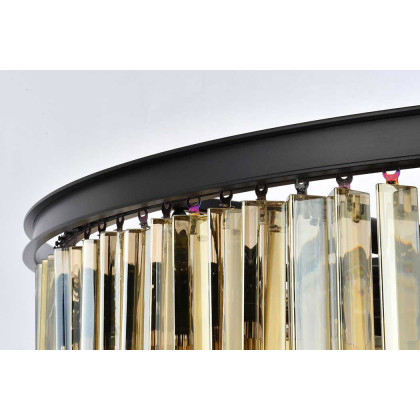 Elegant Urban Classic Sydney Collection Pendant Lamp - Matte Black/Gold, L 44" (1201D44MB-GT-RC)