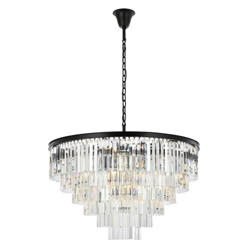Elegant Urban Classic Sydney Collection Pendant Lamp - Matte Black, L 44" (1201D44MB-RC)