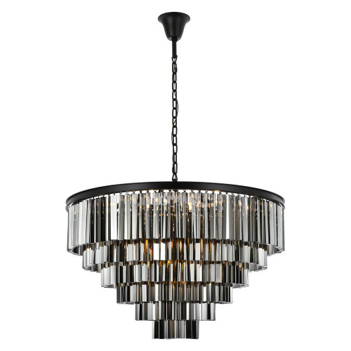 Elegant Urban Classic Sydney Collection Pendant Lamp - Matte Black/Silver, L 44" (1201D44MB-SS-RC)