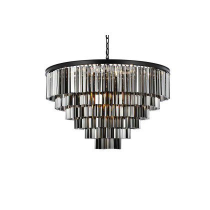 Elegant Urban Classic Sydney Collection Pendant Lamp - Matte Black/Silver, L 44" (1201D44MB-SS-RC)