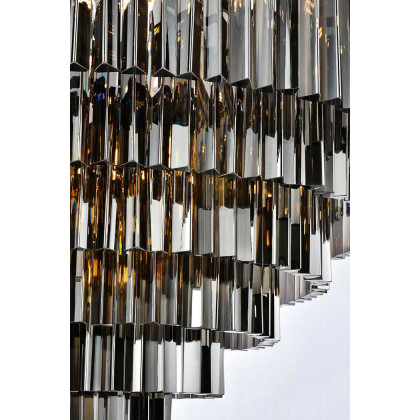 Elegant Urban Classic Sydney Collection Pendant Lamp - Matte Black/Silver, L 44" (1201D44MB-SS-RC)