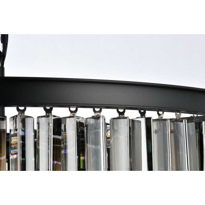 Elegant Urban Classic Sydney Collection Pendant Lamp - Matte Black/Silver, L 44" (1201D44MB-SS-RC)