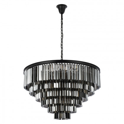 Elegant Urban Classic Sydney Collection Pendant Lamp - Matte Black/Silver, L 44" (1201D44MB-SS-RC)