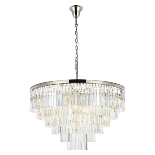 Elegant Urban Classic Sydney Collection Pendant Lamp - Polished Nickel, L 44" (1201D44PN-RC)