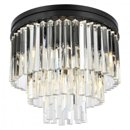 Elegant Sydney 9 Light Flush Mount - Matte Black, L 20" (1201F20MB-RC)