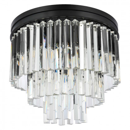 Elegant Sydney 9 Light Flush Mount - Matte Black, L 20" (1201F20MB-RC)