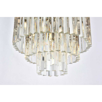 Elegant Sydney 9 Light Flush Mount - Polished Nickel, L 20" (1201F20PN-RC)