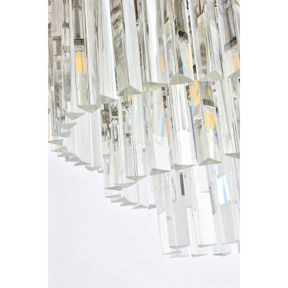Elegant Sydney 9 Light Flush Mount - Polished Nickel, L 20" (1201F20PN-RC)