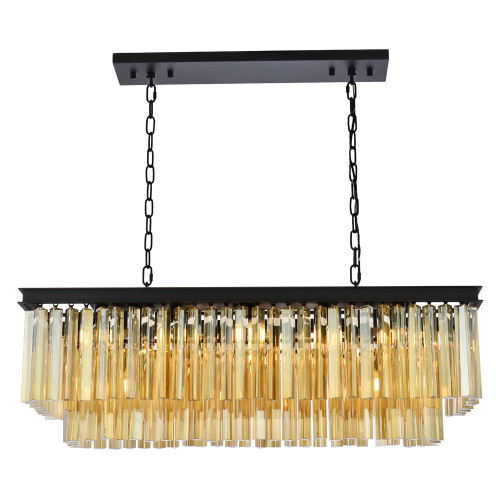 Elegant Sydney Pendant - Matte Black/Gold, L 40" (1202D40MB-GT-RC)