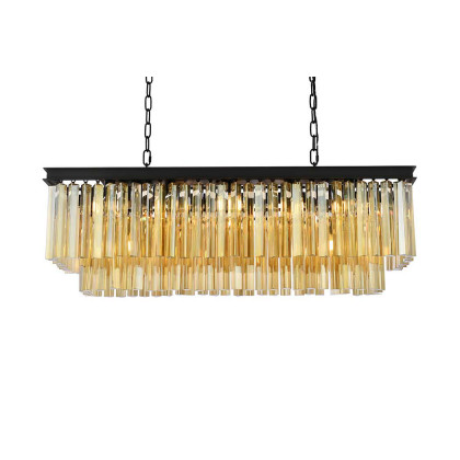 Elegant Sydney Pendant - Matte Black/Gold, L 40" (1202D40MB-GT-RC)