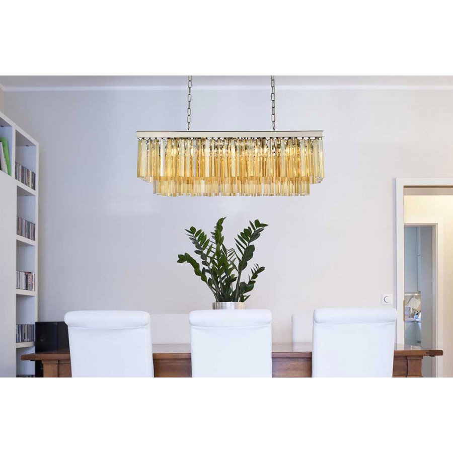 Elegant Sydney Pendant - Polished Nickel/Gold, L 40" (1202D40PN-GT-RC)