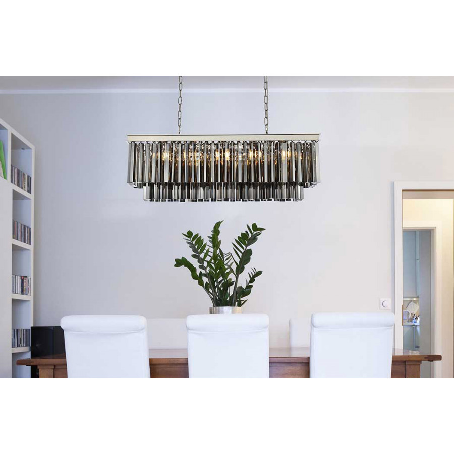 Elegant Sydney Pendant - Polished Nickel/Silver, L 40" (1202D40PN-SS-RC)