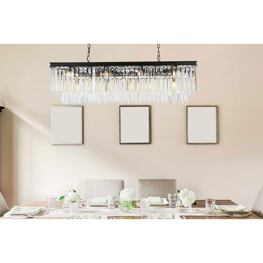 Elegant Sydney Pendant - Matte Black, L 50" (1202D50MB-RC)