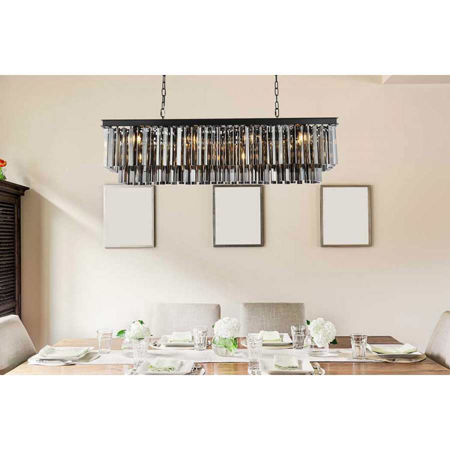 Elegant Sydney Pendant - Matte Black/Silver, L 50" (1202D50MB-SS-RC)