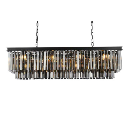 Elegant Sydney Pendant - Matte Black/Silver, L 50" (1202D50MB-SS-RC)