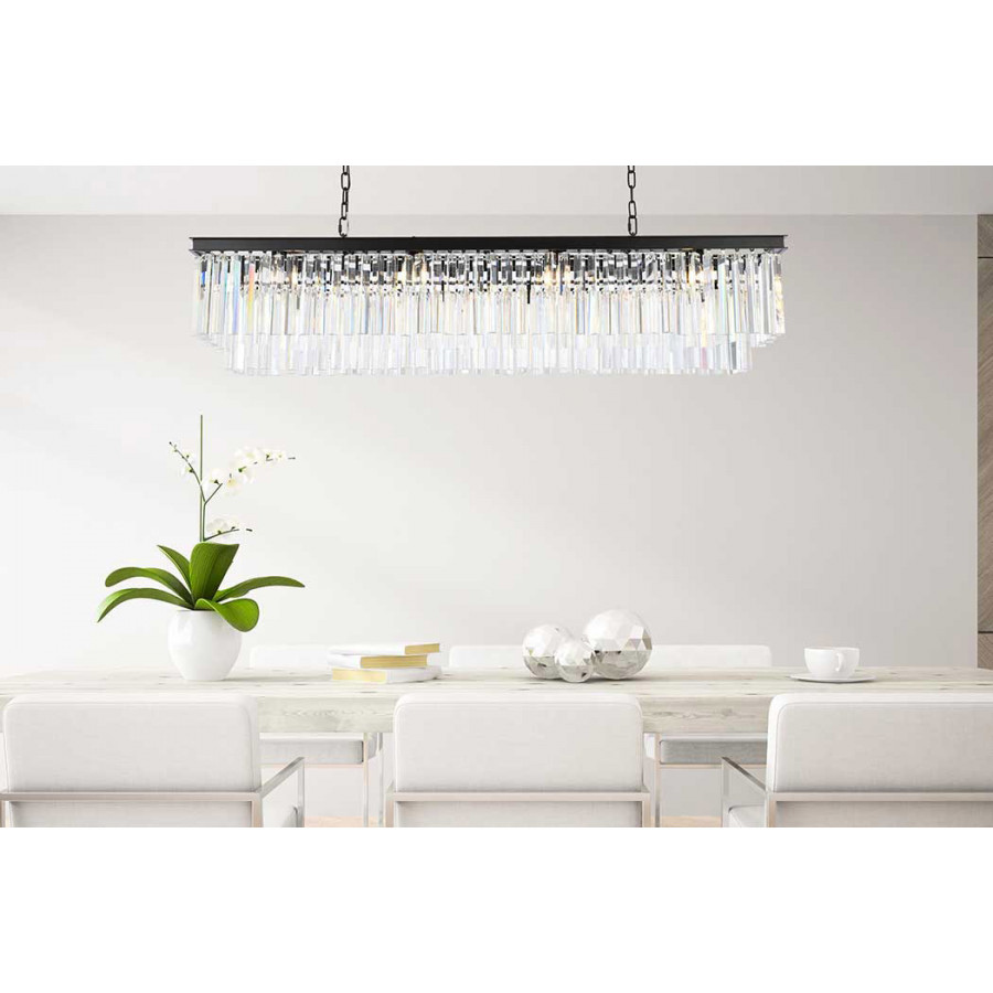 Elegant Sydney Pendant - Matte Black, L 14" (1202D60MB-RC)