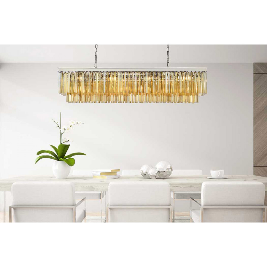Elegant Sydney Pendant - Polished Nickel/Gold, L 14" (1202D60PN-GT-RC)