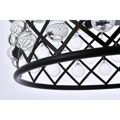Elegant Urban Classic Madison Collection Pendant Lamp - Matte Black, L 20" (1204D20MB-RC)