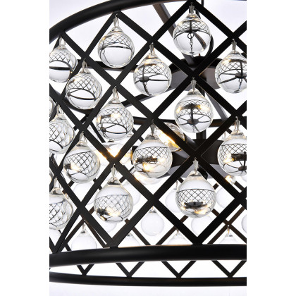 Elegant Urban Classic Madison Collection Pendant Lamp - Matte Black, L 20" (1204D20MB-RC)