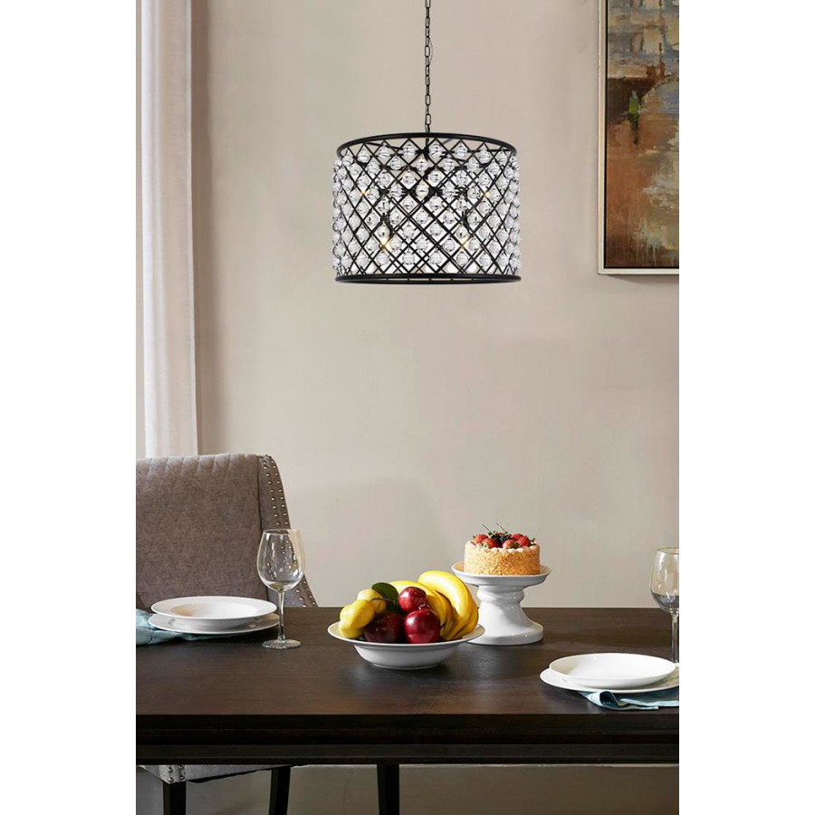 Elegant Urban Classic Madison Collection Pendant Lamp - Matte Black, L 27.5" (1204D27MB-RC)