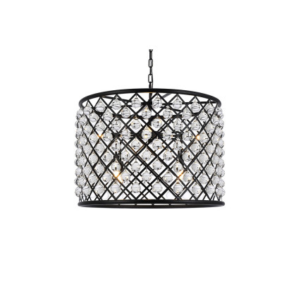 Elegant Urban Classic Madison Collection Pendant Lamp - Matte Black, L 27.5" (1204D27MB-RC)