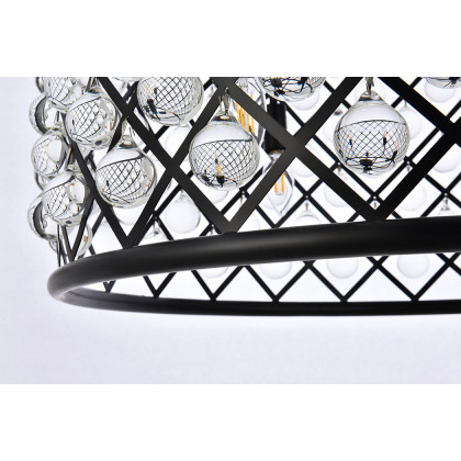 Elegant Urban Classic Madison Collection Pendant Lamp - Matte Black, L 27.5" (1204D27MB-RC)