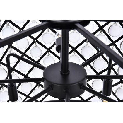 Elegant Urban Classic Madison Collection Pendant Lamp - Matte Black, L 27.5" (1204D27MB-RC)