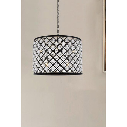 Elegant Urban Classic Madison Collection Pendant Lamp - Matte Black, L 27.5" (1204D27MB-RC)