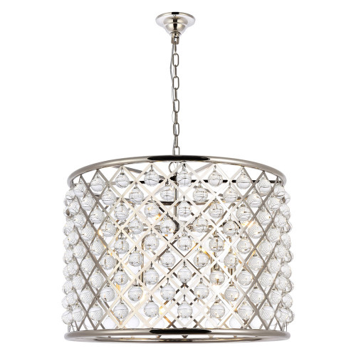 Elegant Urban Classic Madison Collection Pendant Lamp - Polished Nickel, L 27.5" (1204D27PN-RC)