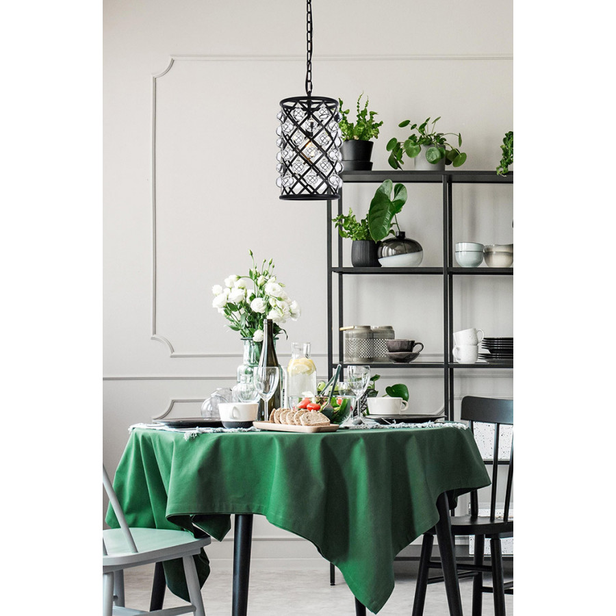 Elegant Urban Classic Madison Collection Pendant Lamp - Matte Black, L 8" (1204D8MB-RC)