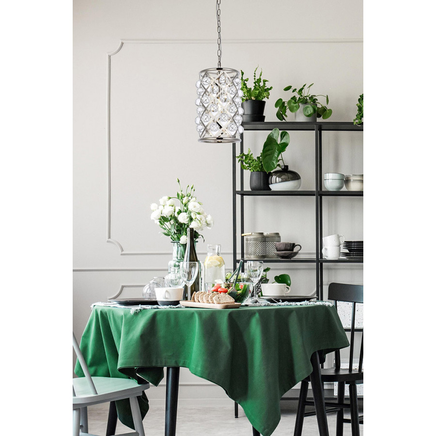 Elegant Urban Classic Madison Collection Pendant Lamp - Polished Nickel, L 8" (1204D8PN-RC)