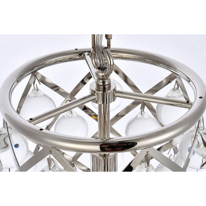 Elegant Urban Classic Madison Collection Pendant Lamp - Polished Nickel, L 8" (1204D8PN-RC)