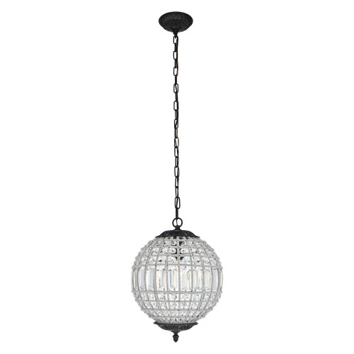 Elegant Urban Classic Pendant Lamp - Dark Bronze, L 12" (1205D12DB-RC)